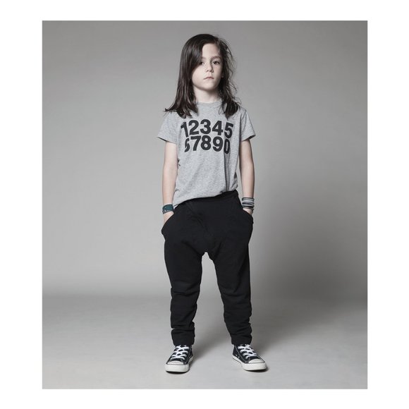 Nununu Diagonal Terry Pants Black - Picture 2 of 2